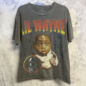 Lil Wayne Carter 3 Rap Tee Mens Large 20.5x27 Gray Short Sleeve T Shirt
